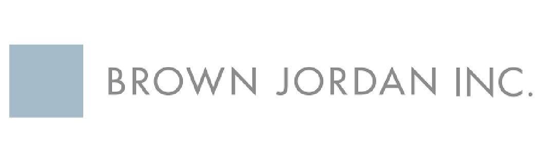 Brown Jordan INC logo with a white background